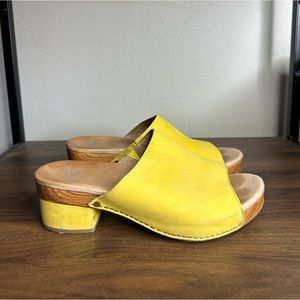 Dansko Yellow Leather Sandals